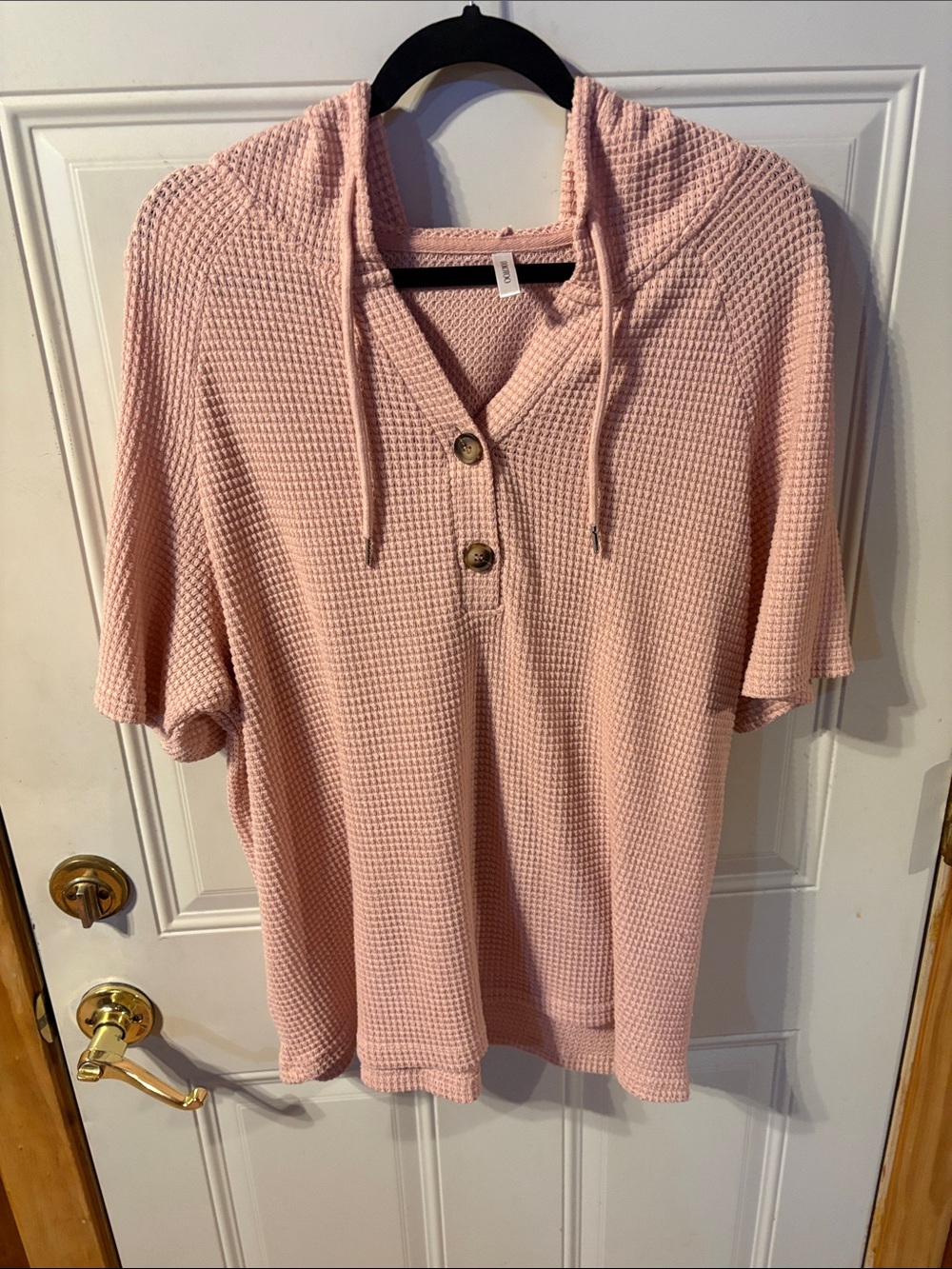 Dokotoo Hoodie & Strings Light Peach Size X Large/ 1X